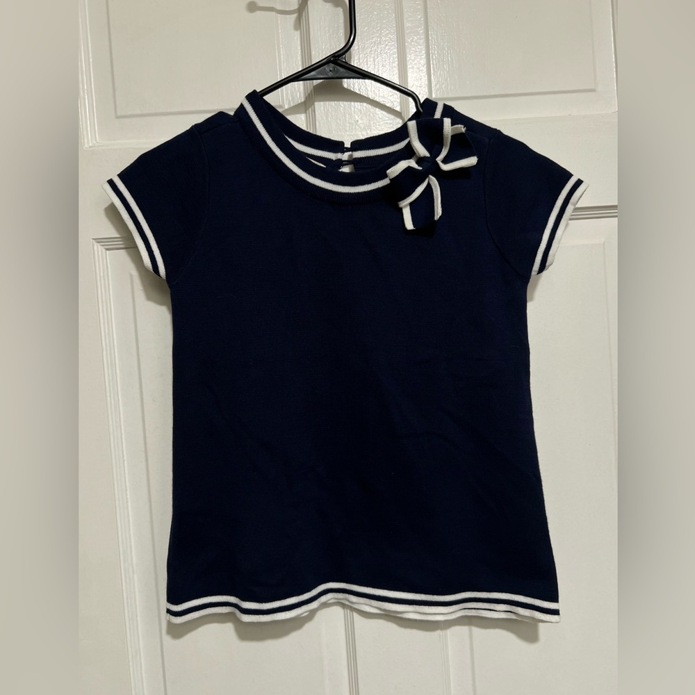NEW Navy Blue Knit‎ Girls Hope & Henry Shirt Size Large